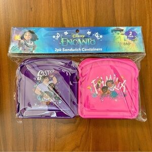Disney Encanto Sandwich Containers, 2 pack, Brand New, Plastic